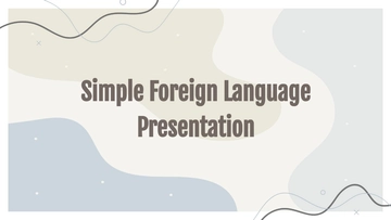 Free Simple Foreign Language Presentation Template to Edit Online