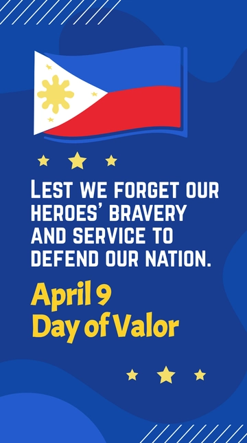 Free Day of Valor Whatsapp Status Template to Edit Online