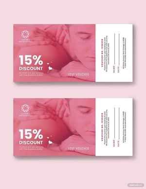 Romantic Love Voucher Template For Husband