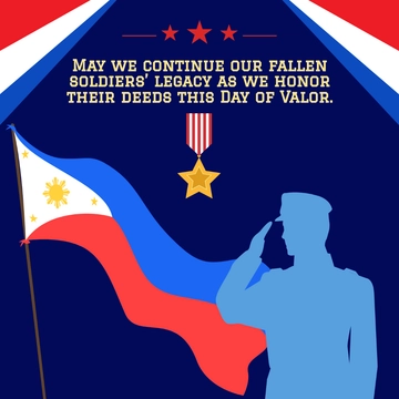 Free Day of Valor Whatsapp Post Template to Edit Online