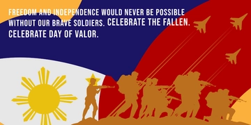 Free Day of Valor Twitter Post Template to Edit Online