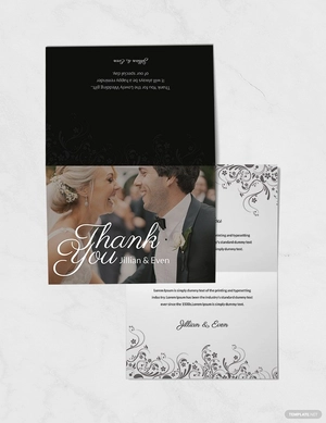 Wedding Thank You Card Template