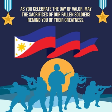 Free Day of Valor Instagram Post Template to Edit Online