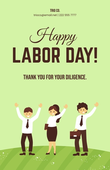 Free Happy Labor Day Poster Template to Edit Online