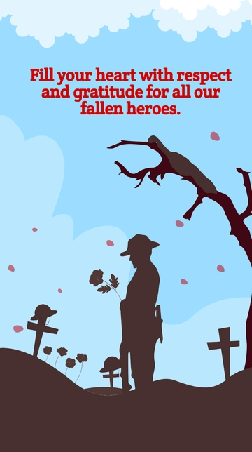 Free Anzac Day Whatsapp Post Template to Edit Online