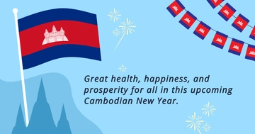 Free Khmer New Year Facebook Post Template to Edit Online