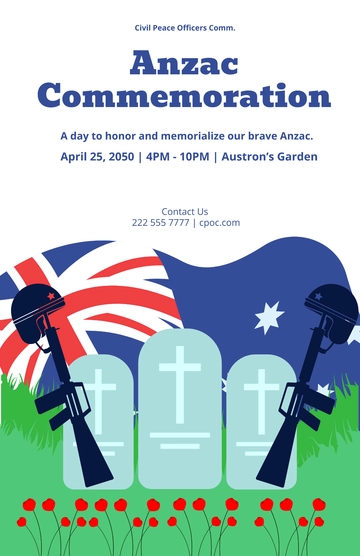 Free Anzac Day Event Template to Edit Online