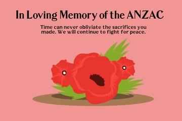 Free Anzac Day Postcard Template to Edit Online