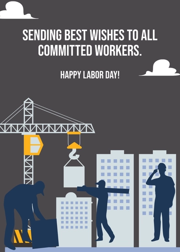 Free Labor Day Best Wishes Template to Edit Online