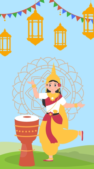 Free Khmer New Year WallPaper Template to Edit Online Free Khmer New Year WallPaper Template to Edit Online