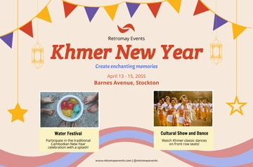Free Khmer New Year Banner  Template to Edit Online