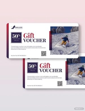 Skii Sports Voucher Template
