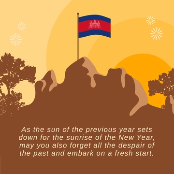 Free Khmer New Year Instagram Post Template to Edit Online