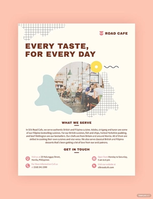 Sample Cafe Flyer Template