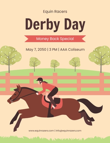 Free Horse Race Promotion Template to Edit Online