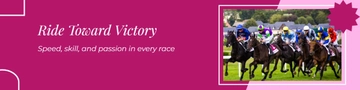 Free Horse Race Linkedin Banner Template to Edit Online