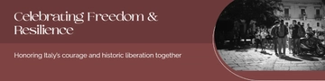 Free Italy Liberation Day Linkedin Banner Template to Edit Online