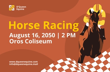 Free Horse Race Banner Template to Edit Online