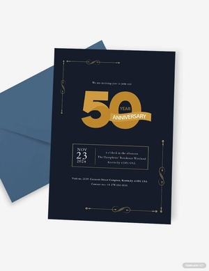 50th Anniversary Invitation Template