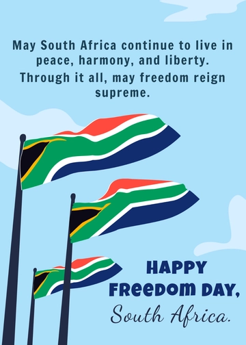 Free South Africa Freedom Day Wishes Template to Edit Online