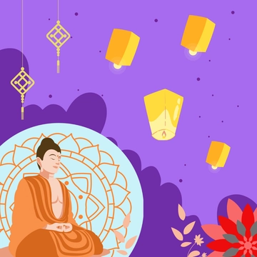 Free Vesak Clipart Template to Edit Online