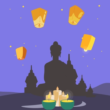 Free Vesak Clipart Template to Edit Online