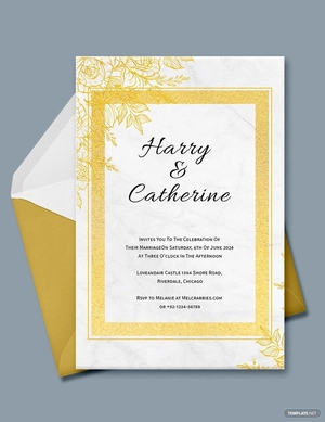 Foil Wedding Invitation Template