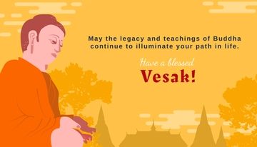 Free Vesak Card Template to Edit Online