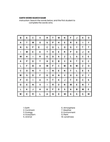 Free Earth Game Template to Edit Online