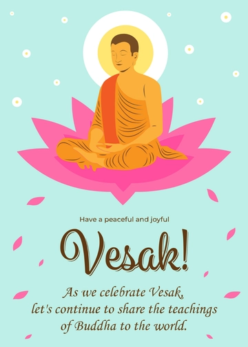 Free Vesak Greeting Card Template to Edit Online