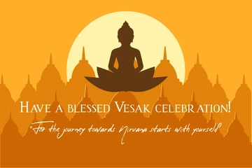 Free Vesak Postcard Template to Edit Online