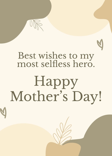 Free Mother's Day Best Wishes Template to Edit Online