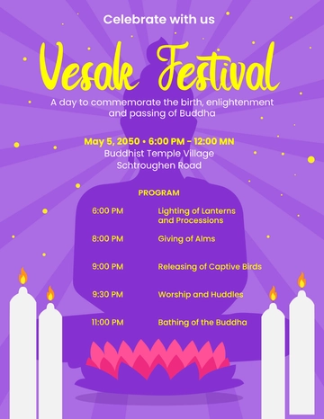 Free Vesak Program Template to Edit Online