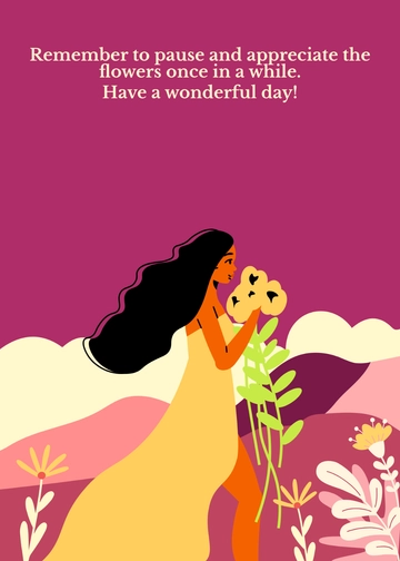 Free Flowers Greeting Card Template to Edit Online