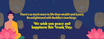 Free Vesak Facebook Cover Banner Template to Edit Online
