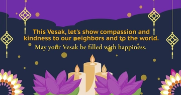 Free Vesak Facebook Post Template to Edit Online