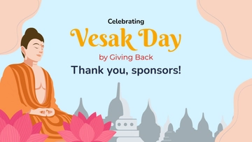 Free Vesak Youtube Thumbnail Cover Template to Edit Online