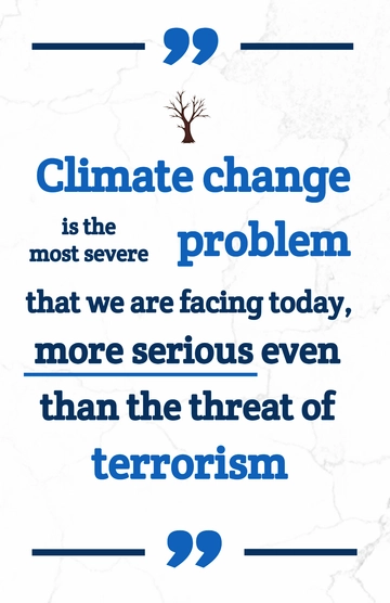 Free David King Climate Chang Quotes to Edit Online Template