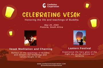 Free Vesak Banner Template to Edit Online