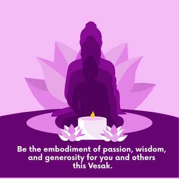 Free Vesak Instagram Post Template to Edit Online