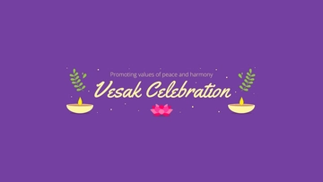 Free Vesak Youtube Banner Template to Edit Online