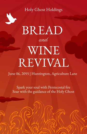 Free Pentecost Sunday Event Template to Edit Online
