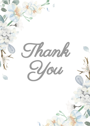 Free Condolence Thank You Card Template to Edit Online