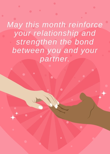 Free Couple Appreciation Month Greeting Card Template to Edit Online