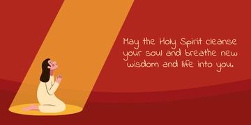 Free Pentecost Sunday Twitter Post Template to Edit Online