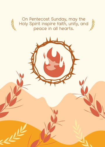 Free Pentecost Sunday Message  Template to Edit Online