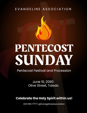 Free Pentecost Sunday Promotion Template to Edit Online