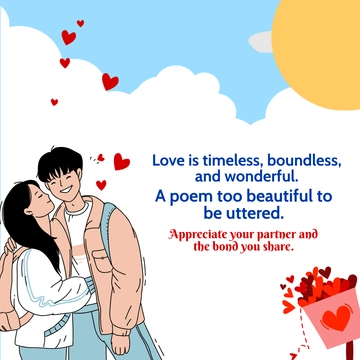 Free Couple Appreciation Month Linkedin Post Template to Edit Online