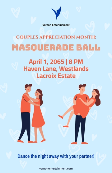 Free Couple Appreciation Month Poster Template to Edit Online