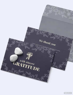 Memorial Thank You Card Template